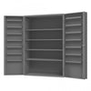 Durham Deep Door Cabinet, 14 Gauge, 4 Shelves, 14 Door Trays, 48 x 24 x 72 (DC48-4S14DS-95)
