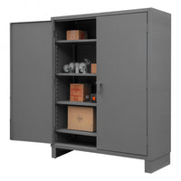 Wardrobe Cabinet, 12 Gauge, 5 Shelves, Hanger Bar, 48 x 24 x 78
