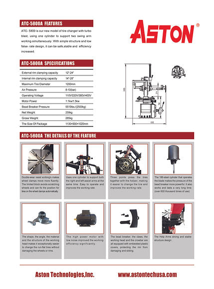 Aston® | Tire Changer and Wheel Balancer Combo: 1580-3222