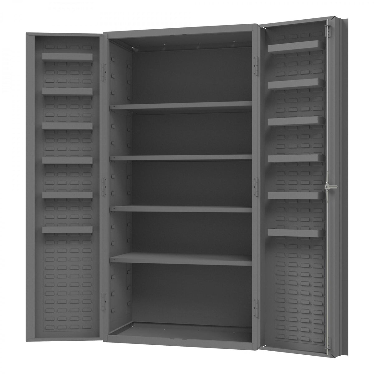 Deep Door Cabinet, 14 Gauge, 4 Shelves, 12 Door Trays, 36 x 24 x 72