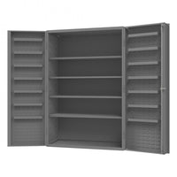 Deep Door Cabinet, 14 Gauge, 4 Shelves, 14 Door Trays, 48 x 24 x 72