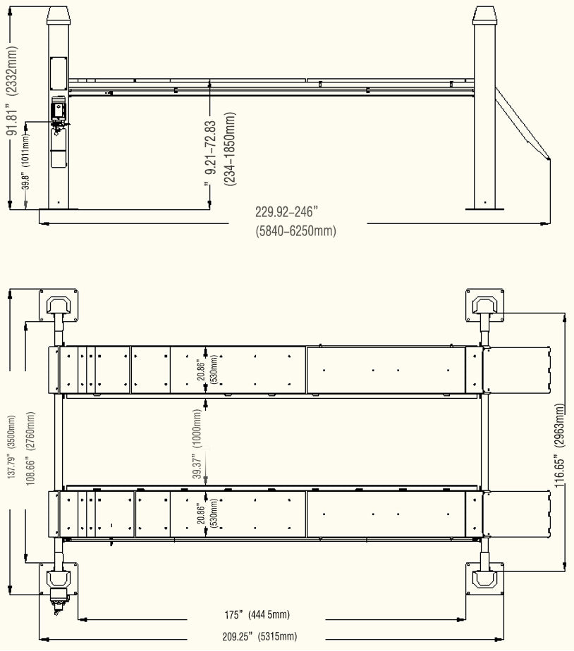 Katool KT-4H150 4-Post Alignment Lift