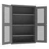 Durham Ventilated Door Cabinet, 14 Gauge, 3 Shelves, 48 x 24 x 72 (EMDC-482472-95)