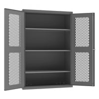 Ventilated Door Cabinet, 14 Gauge, 3 Shelves, 48 x 24 x 72
