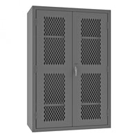 Ventilated Door Cabinet, 14 Gauge, 3 Shelves, 48 x 24 x 72