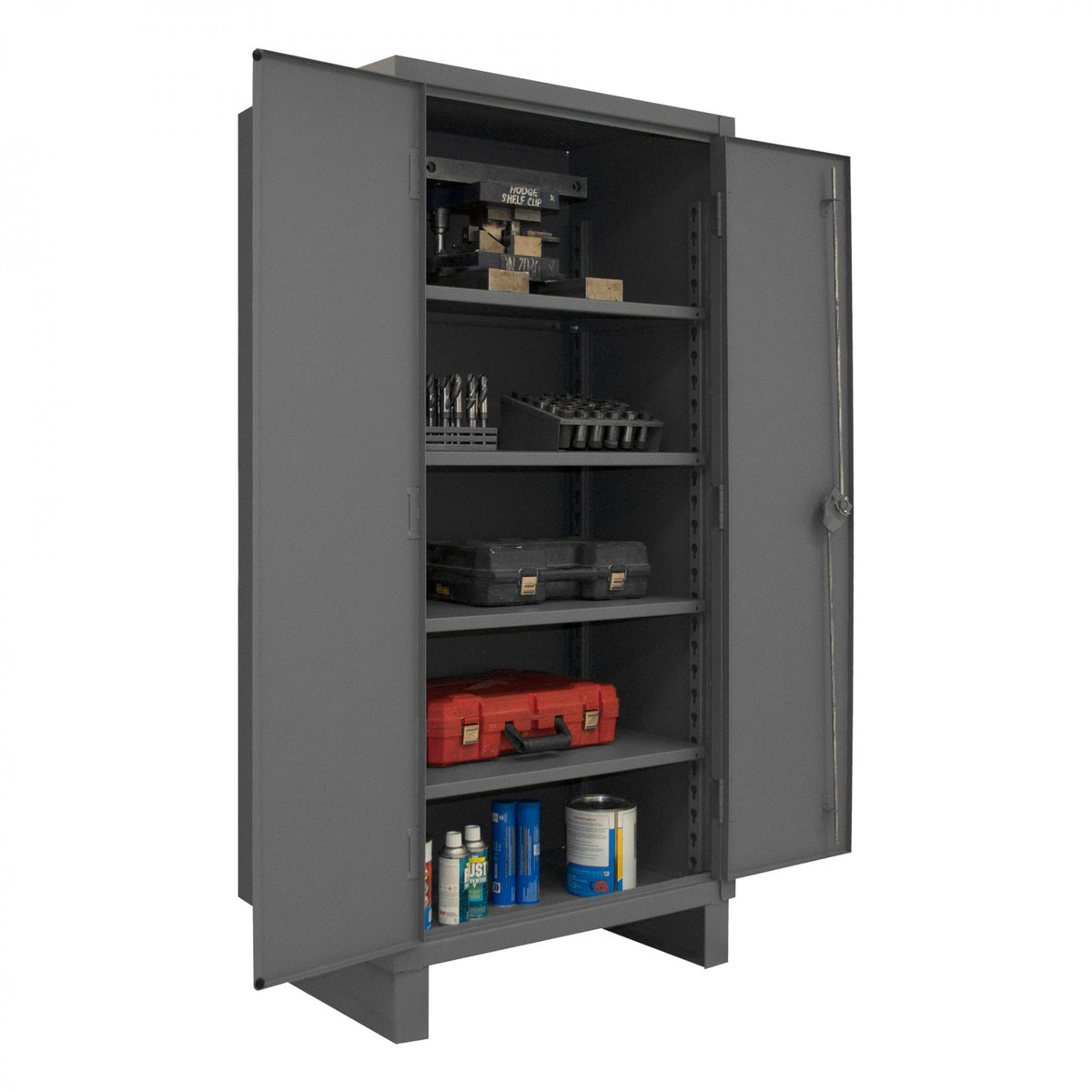 Extra Heavy Duty Cabinet, 12 Gauge, 4 Shelves, 36 x 24 x 78