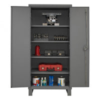 Extra Heavy Duty Cabinet, 12 Gauge, 4 Shelves, 36 x 24 x 78