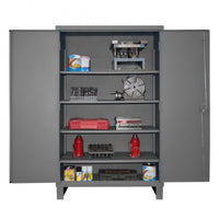 Extra Heavy Duty Cabinet, 12 Gauge, 4 Shelves, 48 x 24 x 78