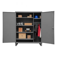 Wardrobe Cabinet, 12 Gauge, 5 Shelves, Hanger Bar, 48 x 24 x 78