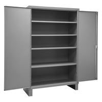 Cabinet, 14 Gauge, 4 Shelves, Legs, 48 x 24 x 78