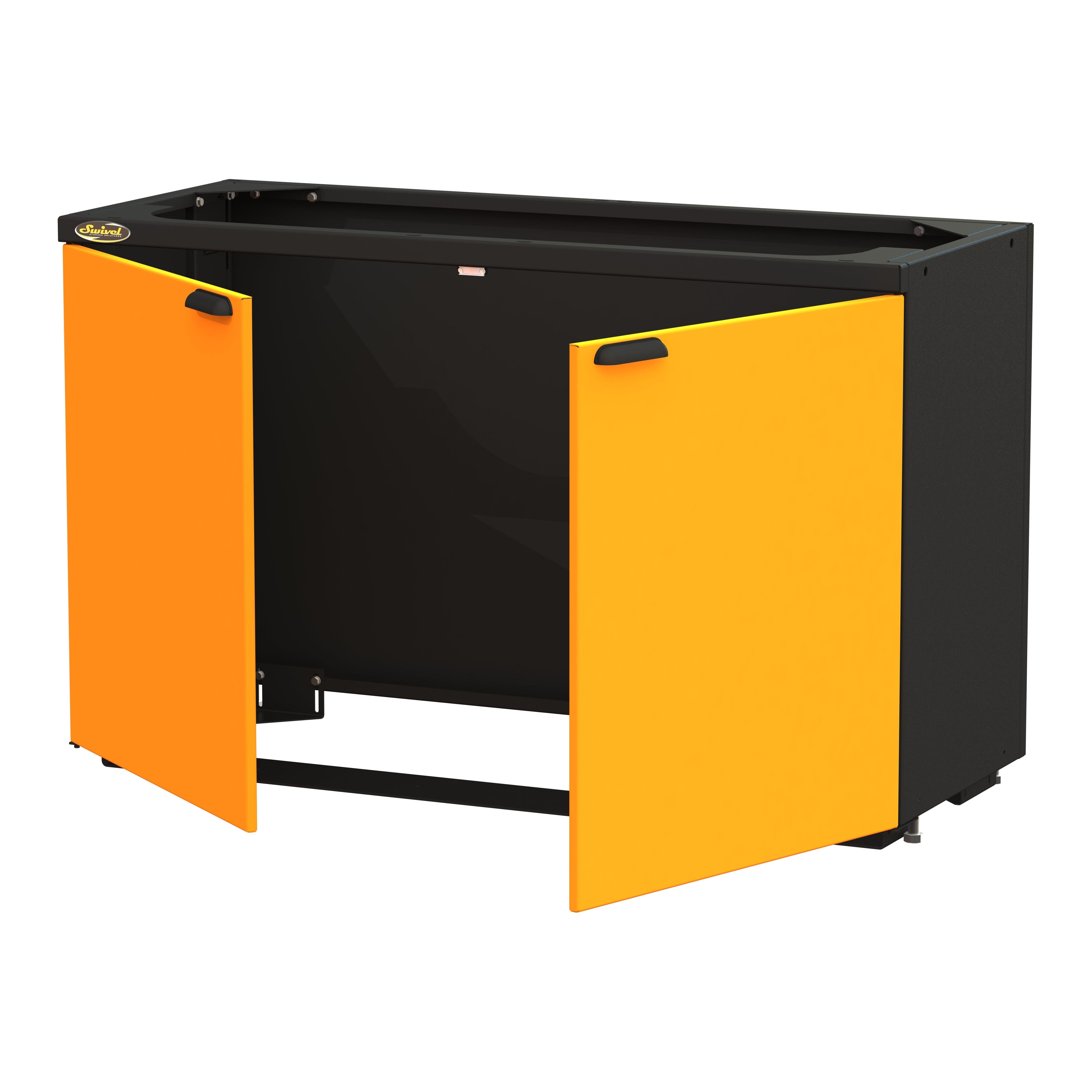 Swivel | 60" Floor End Run Unit Cabinet with 2 Height Adjustable Shelves